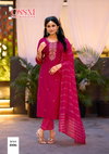 Gungun By Ossm Viscose Embroidery Wholesale Kurti With Bottom Dupatta In India